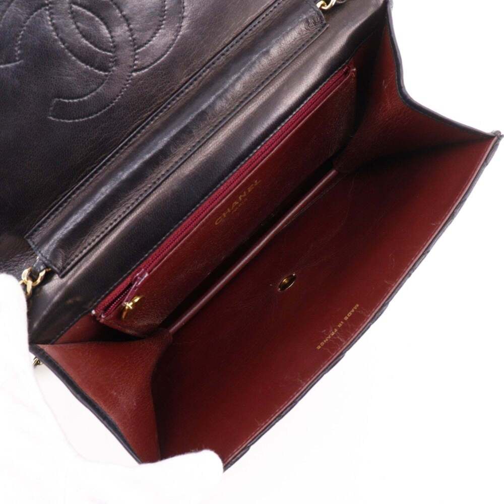 CHANEL Black Lambskin Leather Shoulder Bag - Picture 5 of 16